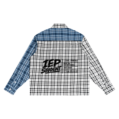 Unisex Oversized Plaid Color Block Shirt — image 2